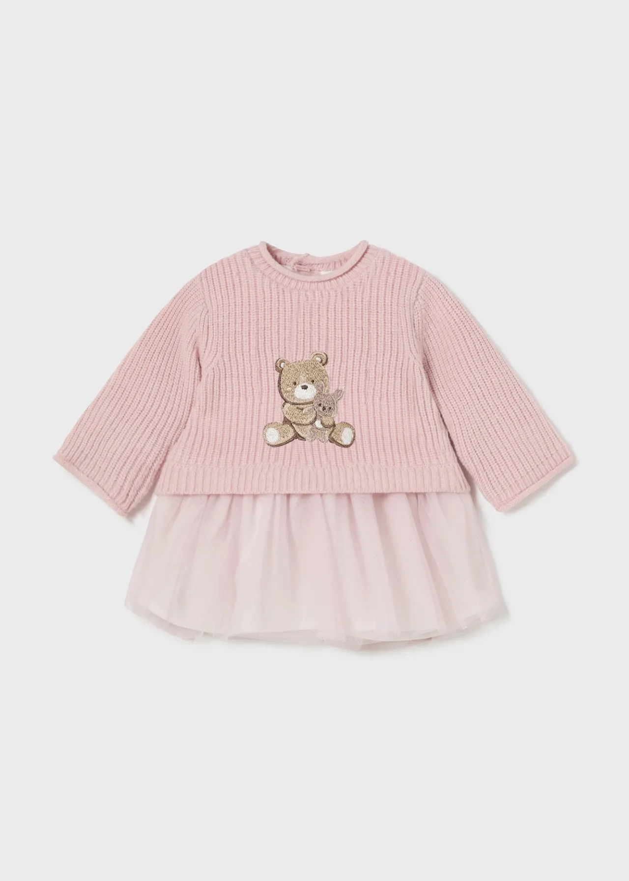 Mayoral Newborn Girl Combined Tulle Dress