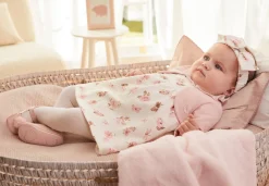 Mayoral Newborn Girl Dress with Faux Cardigan
