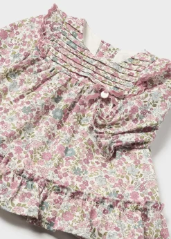 Mayoral Newborn Girl Floral Ruffle Dress