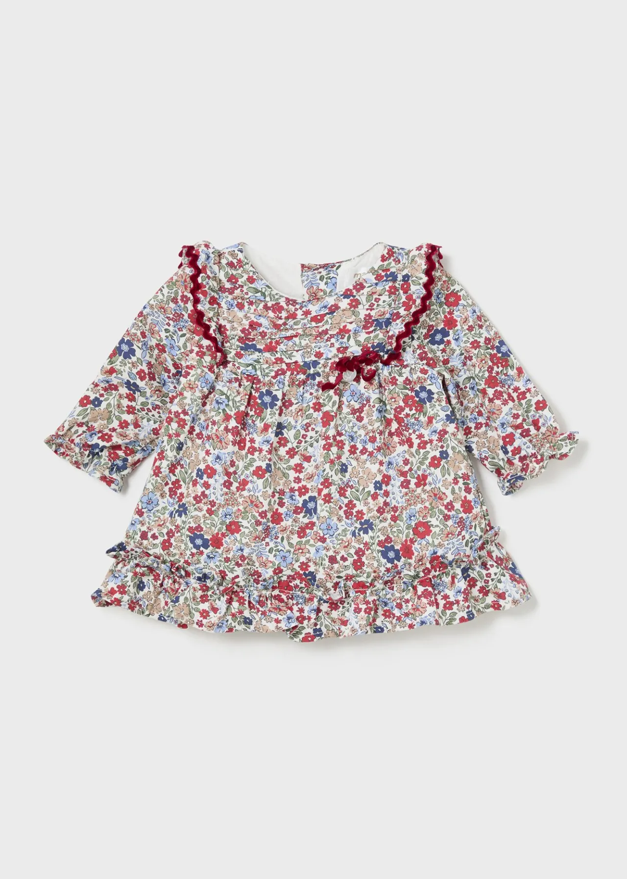 Mayoral Newborn Girl Floral Ruffle Dress