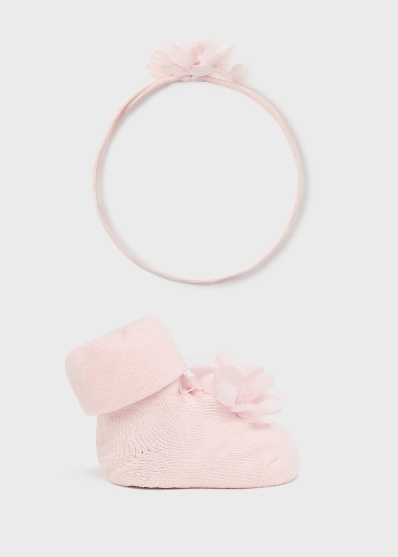 Mayoral Newborn Girl Headband and Socks Set