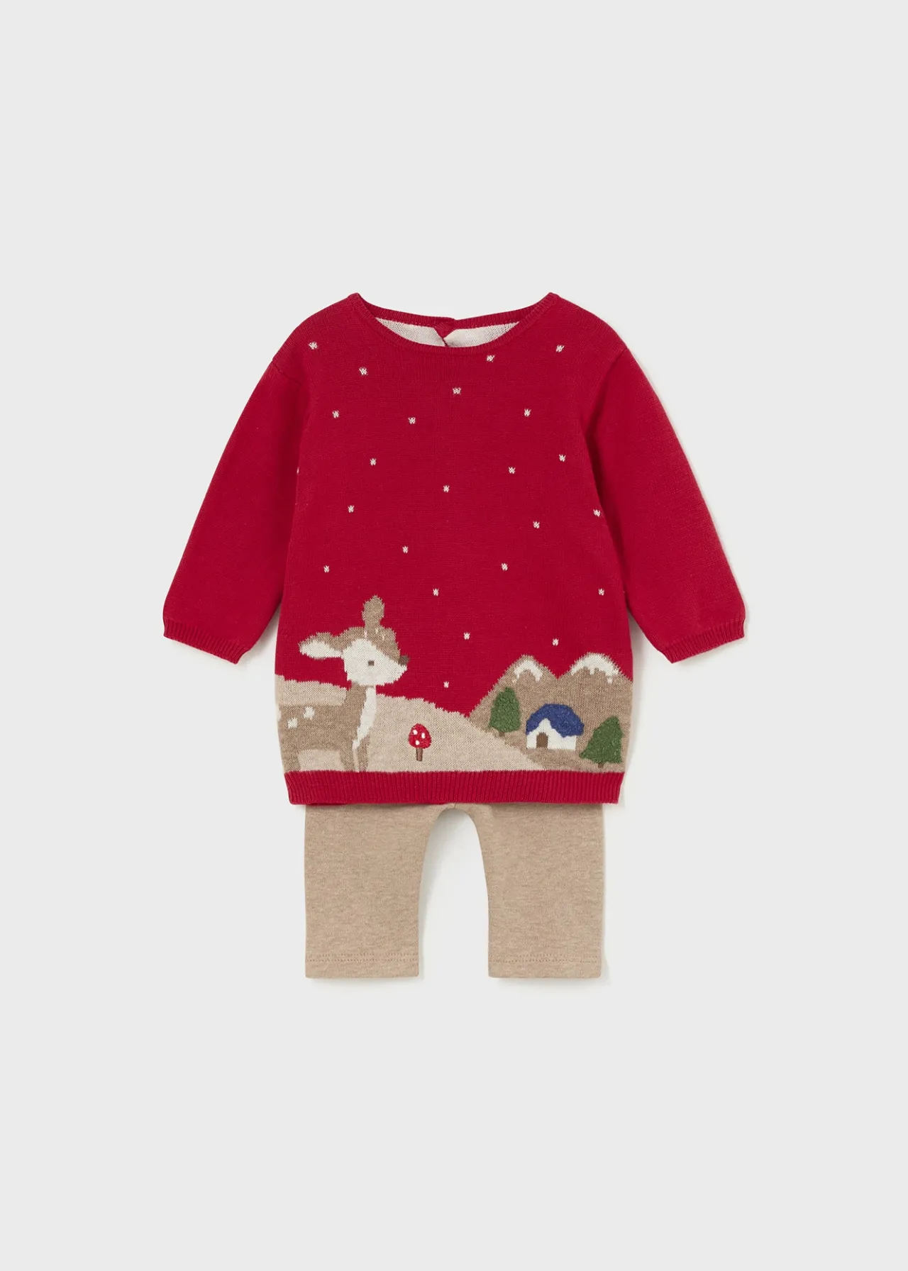 Mayoral Newborn Girl Knit Sweater and Pants Set