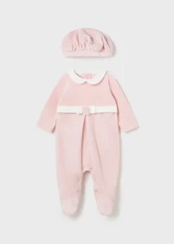Mayoral Newborn Girl One-Piece with Beret