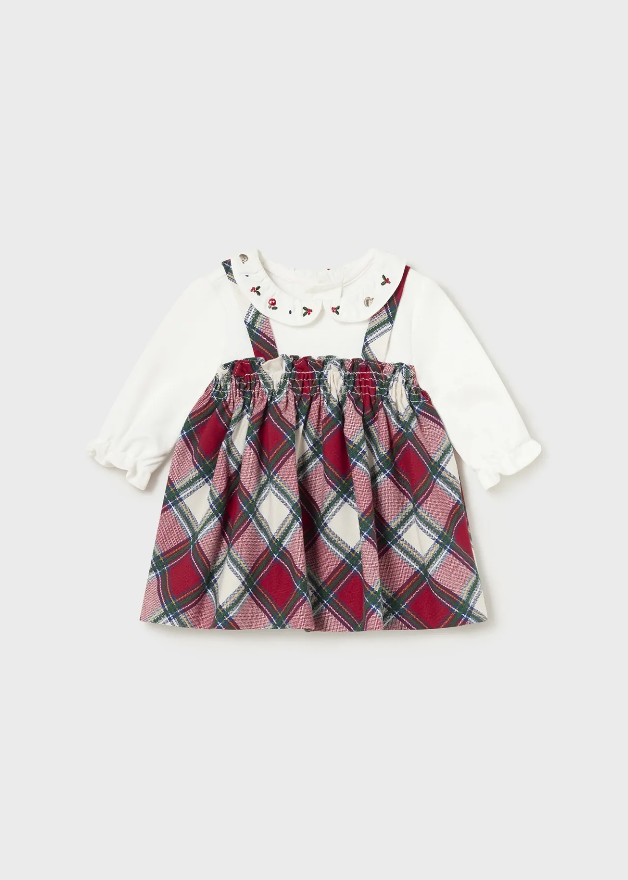 Mayoral Newborn Girl Plaid Dress