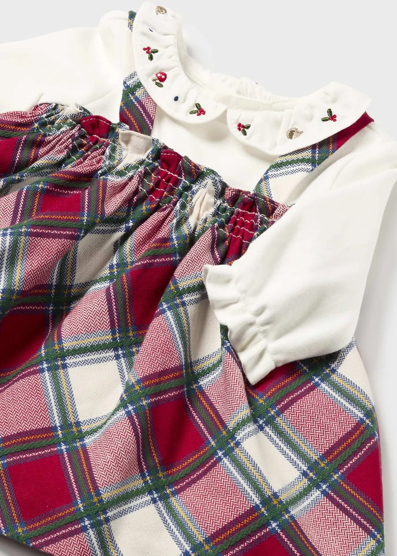 Mayoral Newborn Girl Plaid Dress