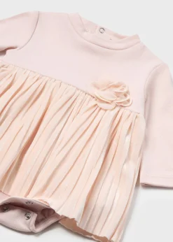 Mayoral Newborn Girl Pleated Dress