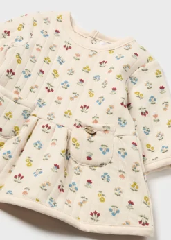 Mayoral Newborn Girl Quilted Print Dress
