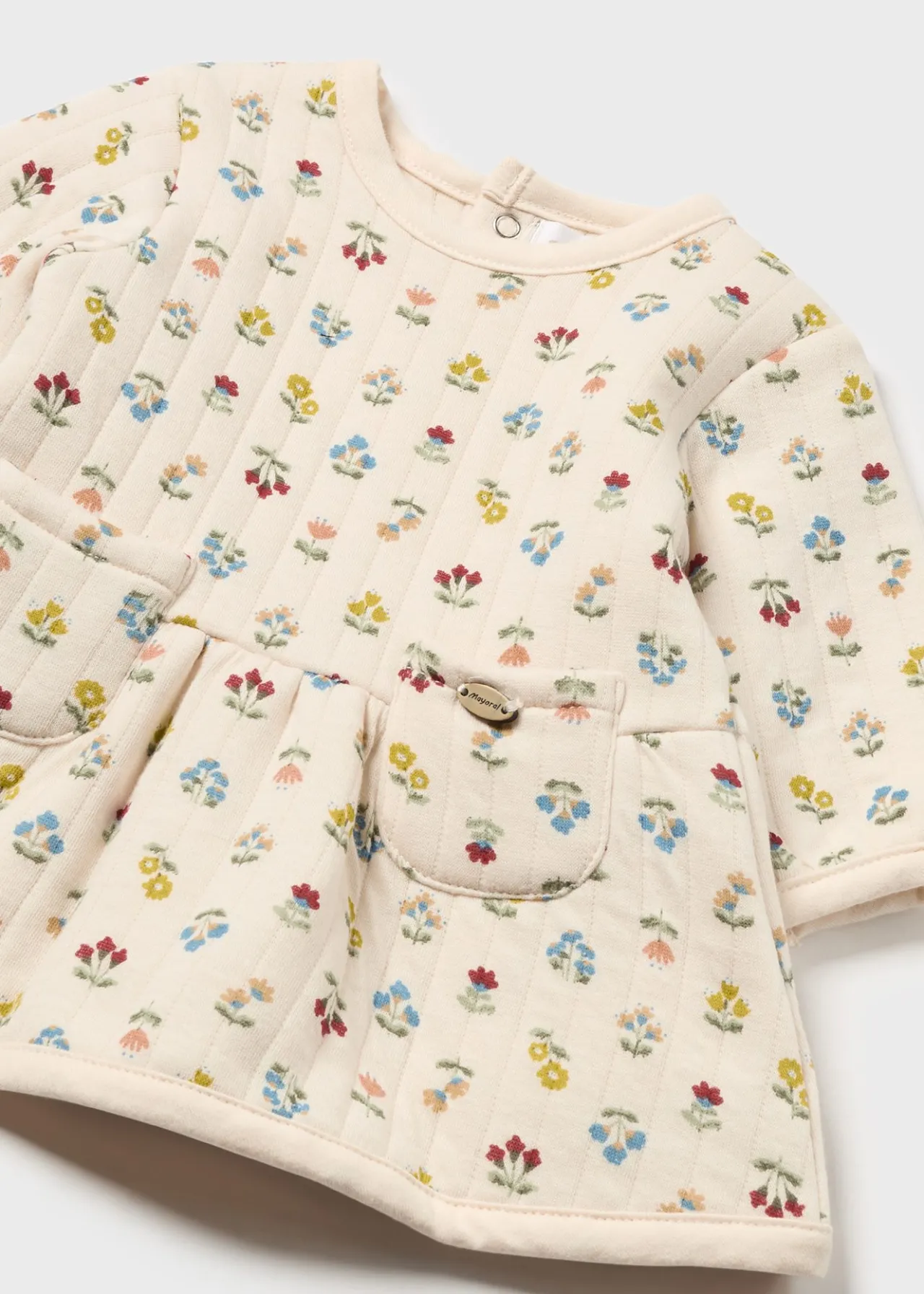 Mayoral Newborn Girl Quilted Print Dress