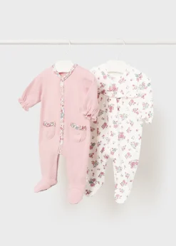 Mayoral Newborn Girl Set of 2 Floral One-Piece