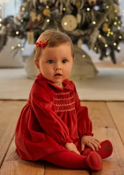 Mayoral Newborn Girl Sparkly Velvet Dress