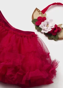 Mayoral Newborn Girl Tulle Skirt with Ear Headband