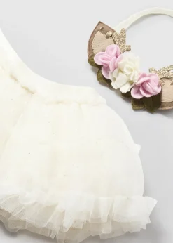 Mayoral Newborn Girl Tulle Skirt with Ear Headband