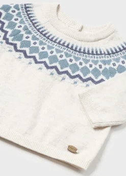 BOY Mayoral Newborn Jacquard Sweater
