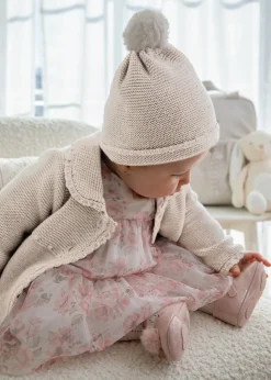 Mayoral Newborn Knit Coat with Hat