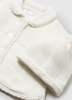 Mayoral Newborn Knit Coat with Hat