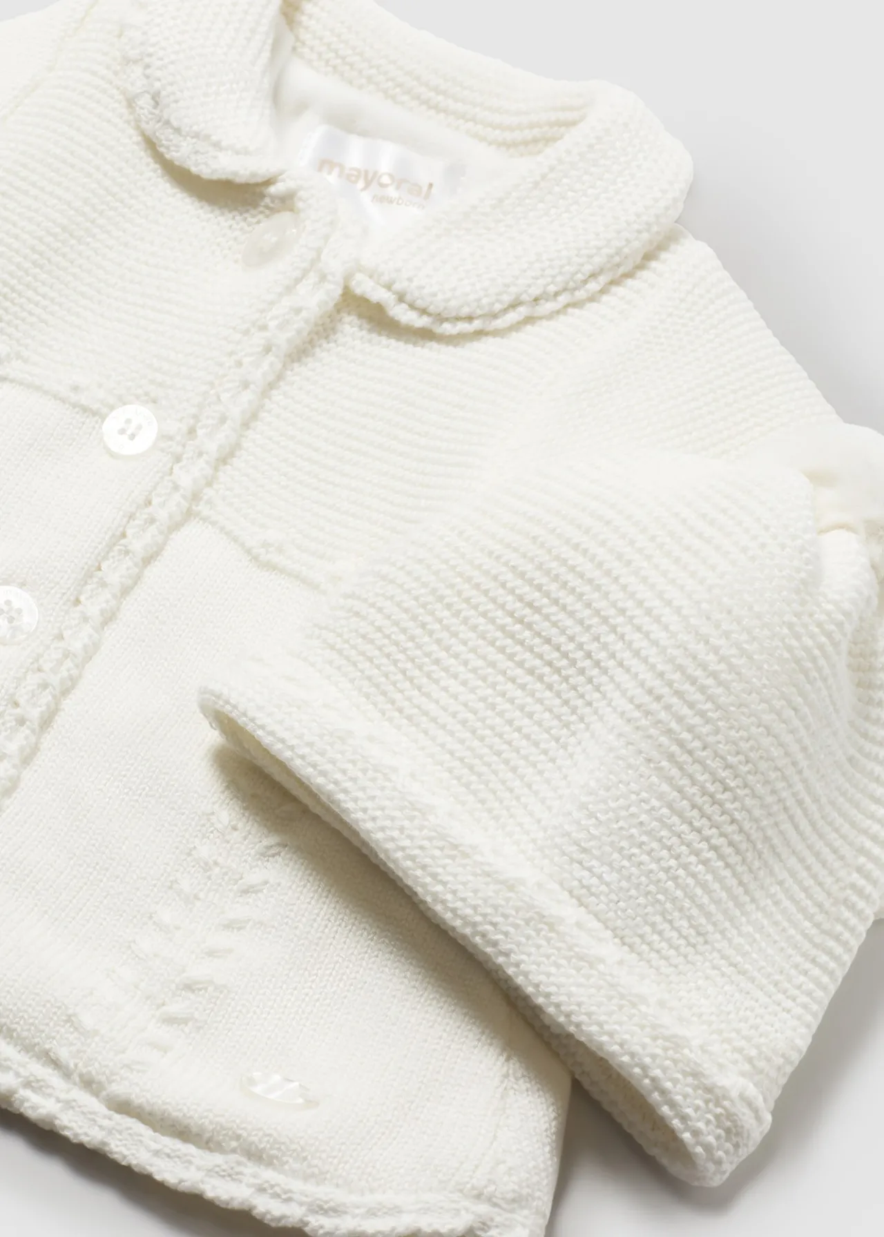 Mayoral Newborn Knit Coat with Hat
