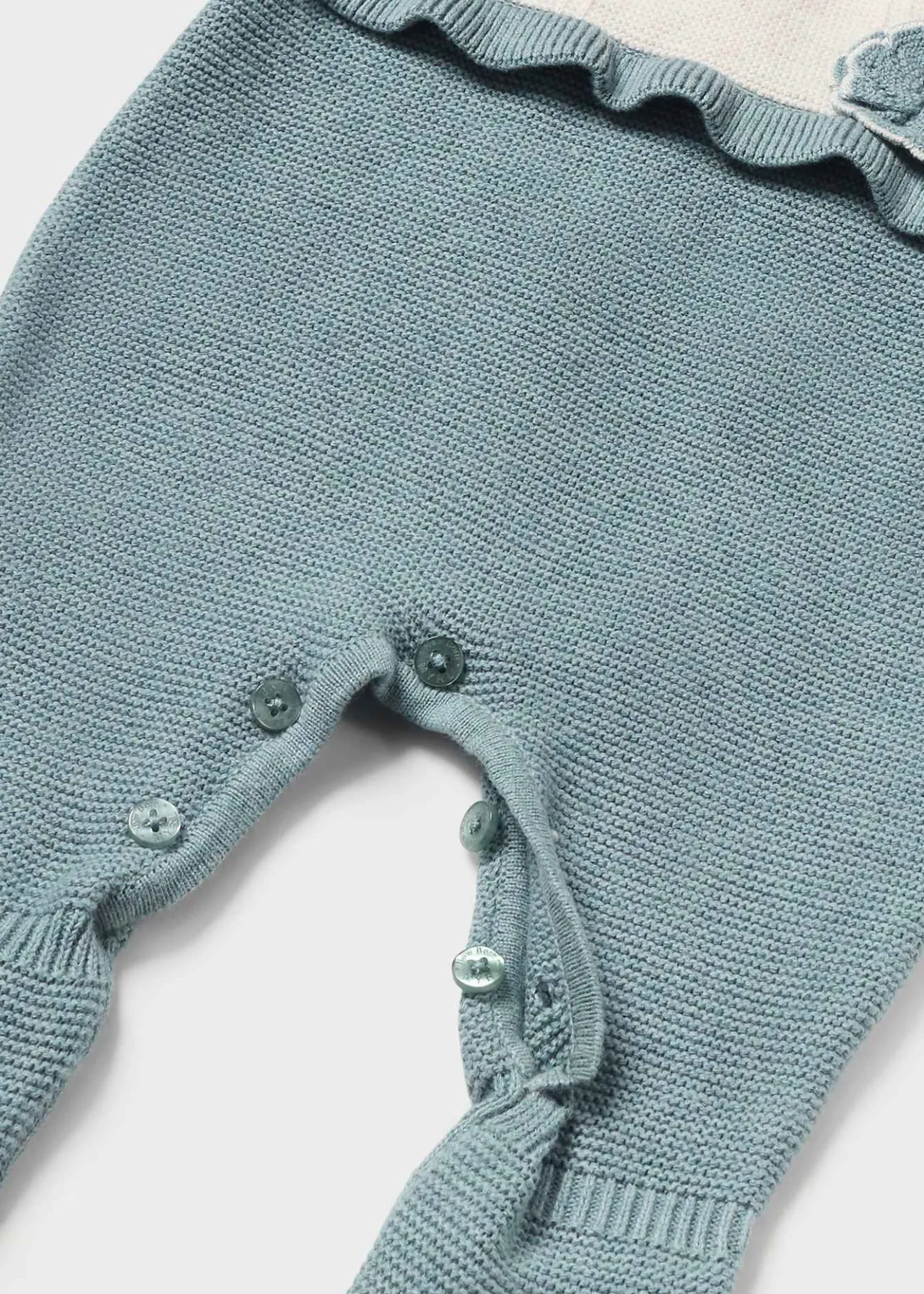 Mayoral Newborn Knit Flower One-Piece