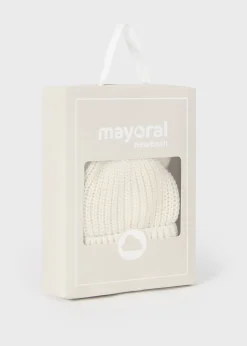 BOY Mayoral Newborn Knit Hat and Mittens Set
