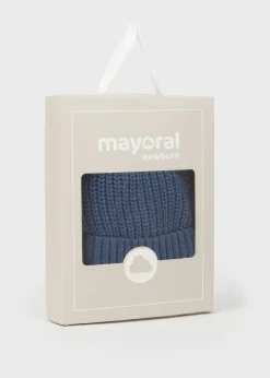 BOY Mayoral Newborn Knit Hat and Mittens Set