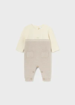 BOY Mayoral Newborn Knit One-Piece