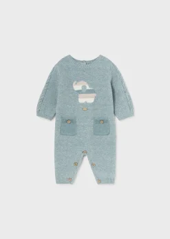 BOY Mayoral Newborn Knit One-Piece