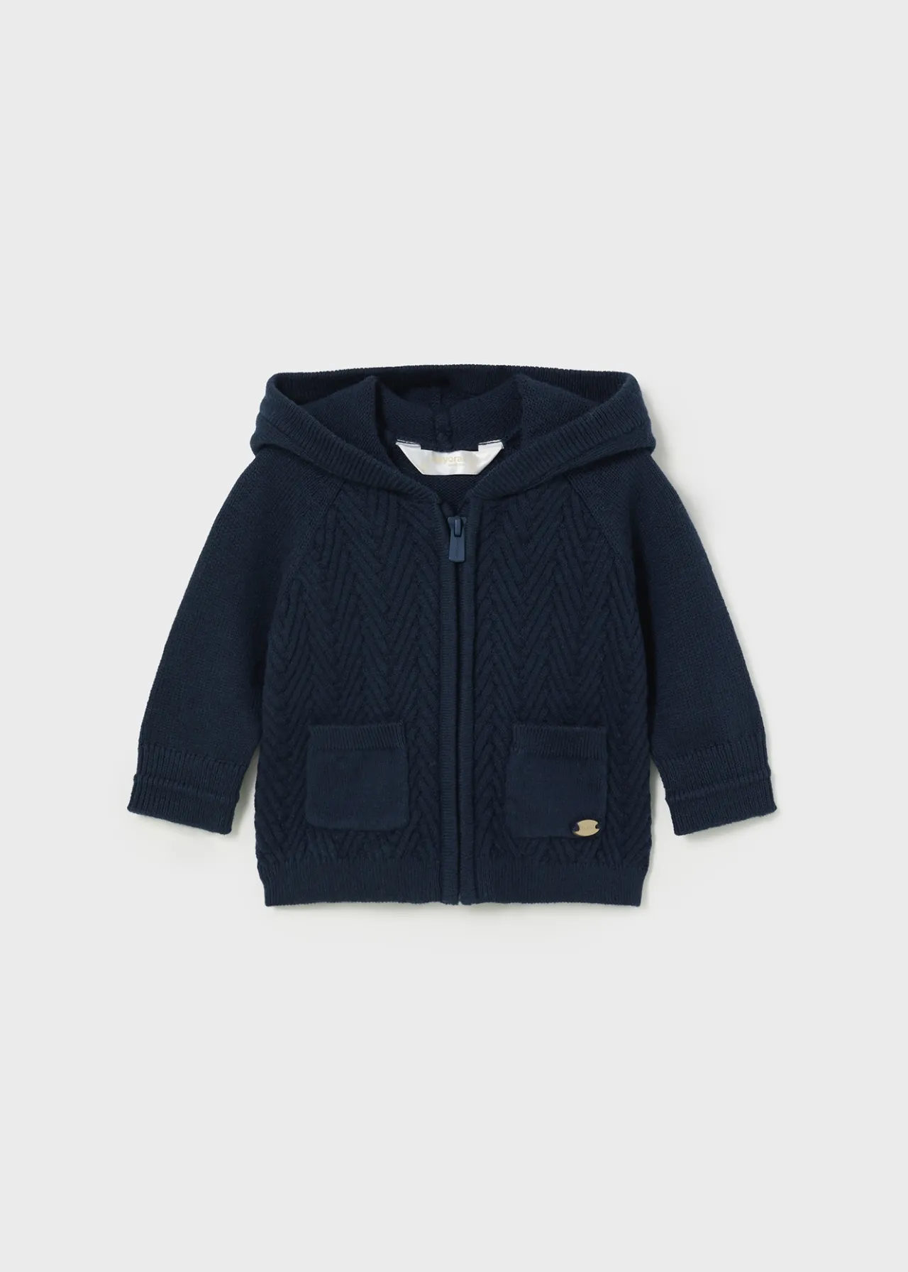 BOY Mayoral Newborn Knit Zip Jacket