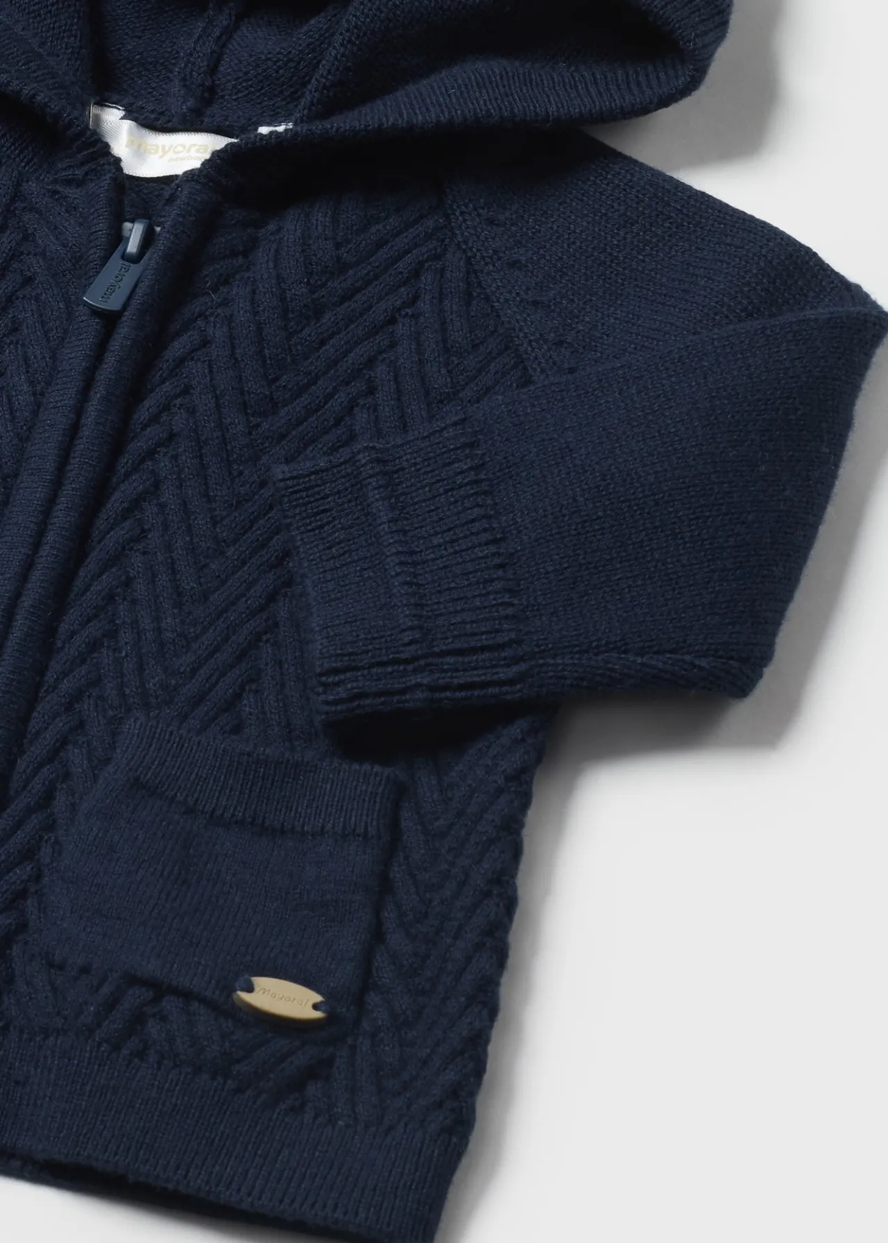 BOY Mayoral Newborn Knit Zip Jacket