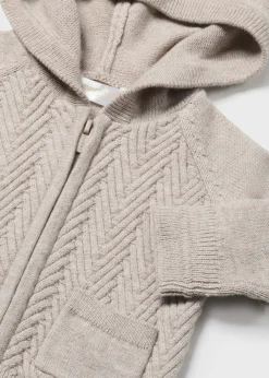 BOY Mayoral Newborn Knit Zip Jacket