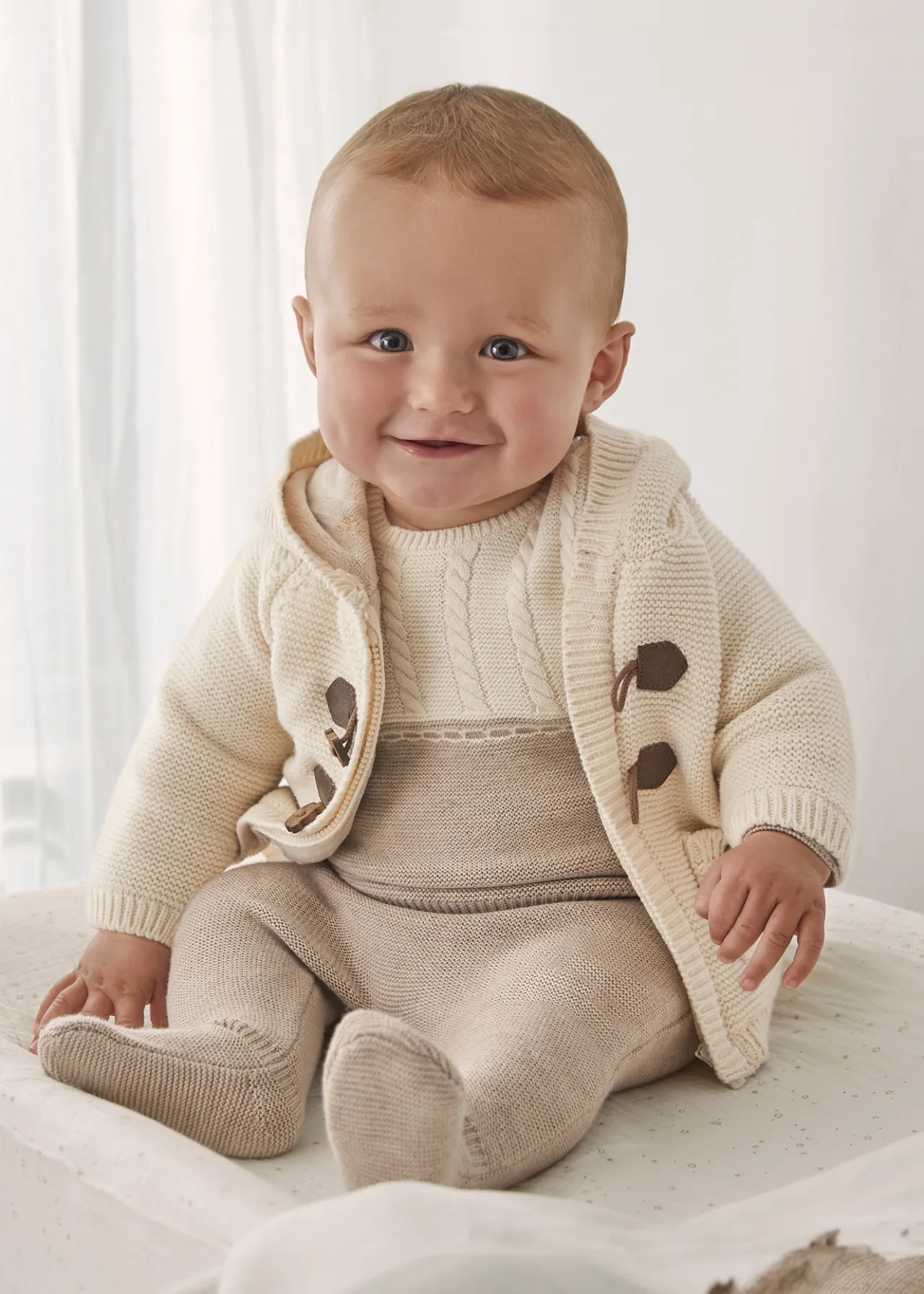 BOY Mayoral Newborn Lined Cardigan