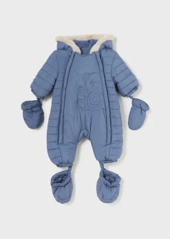 BOY Mayoral Newborn Microfiber Snowsuit