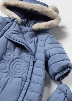 BOY Mayoral Newborn Microfiber Snowsuit