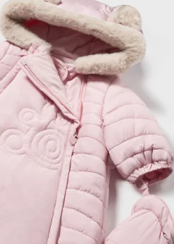 BOY Mayoral Newborn Microfiber Snowsuit