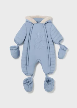 BOY Mayoral Newborn Microfiber Snowsuit