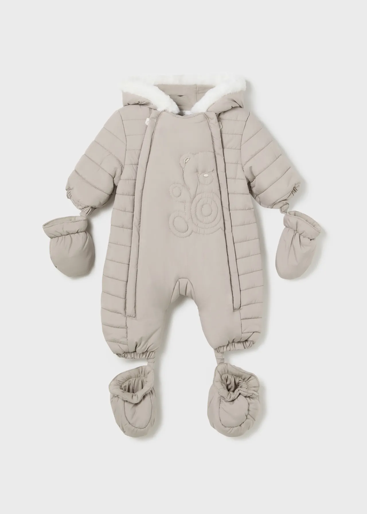 BOY Mayoral Newborn Microfiber Snowsuit