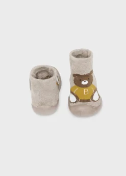 BOY Mayoral Newborn Non-Slip Bear Socks