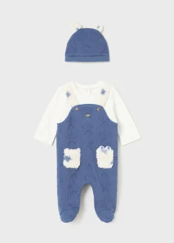 BOY Mayoral Newborn One-Piece and Hat with Ears