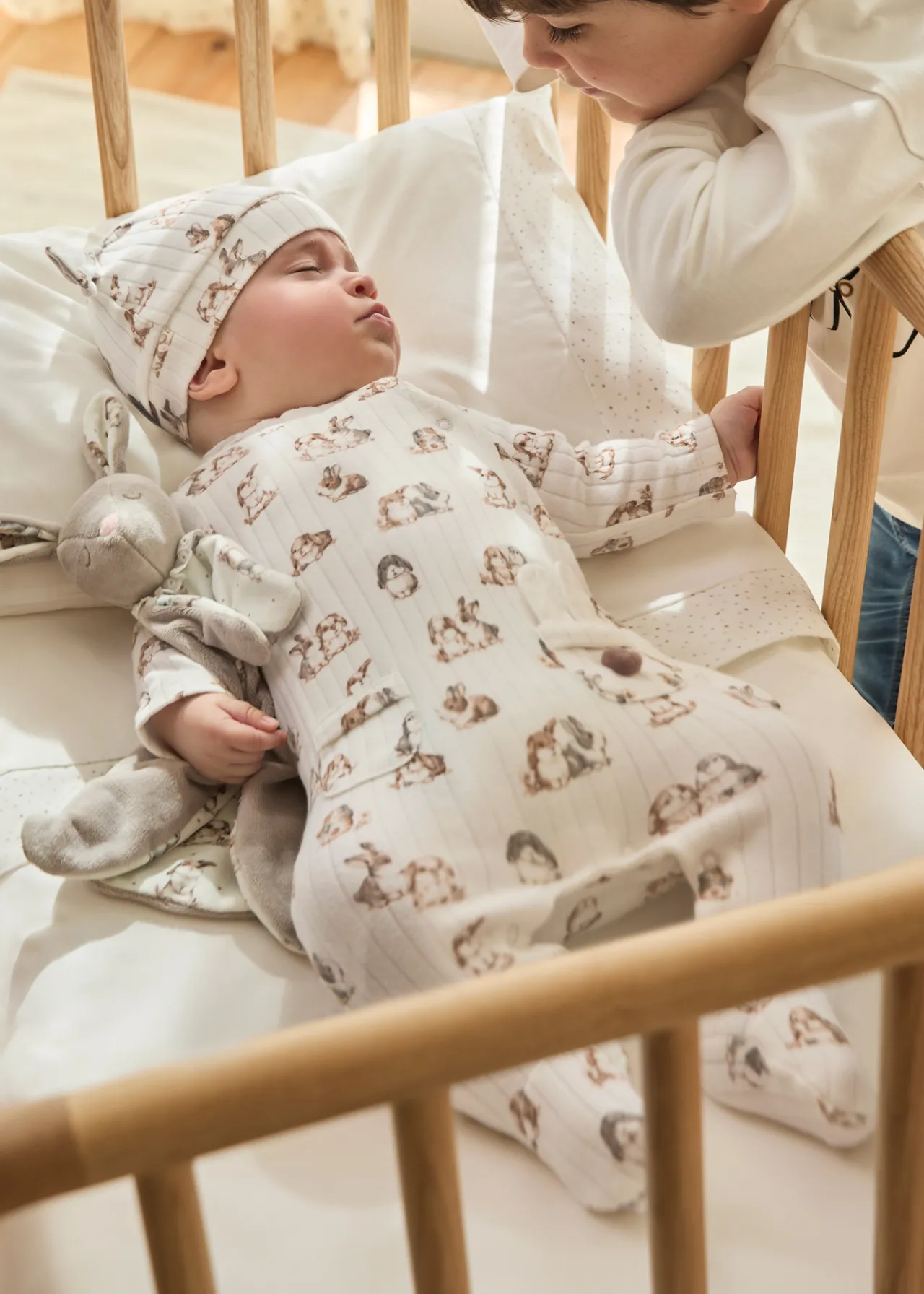 BOY Mayoral Newborn One-Piece with Hat