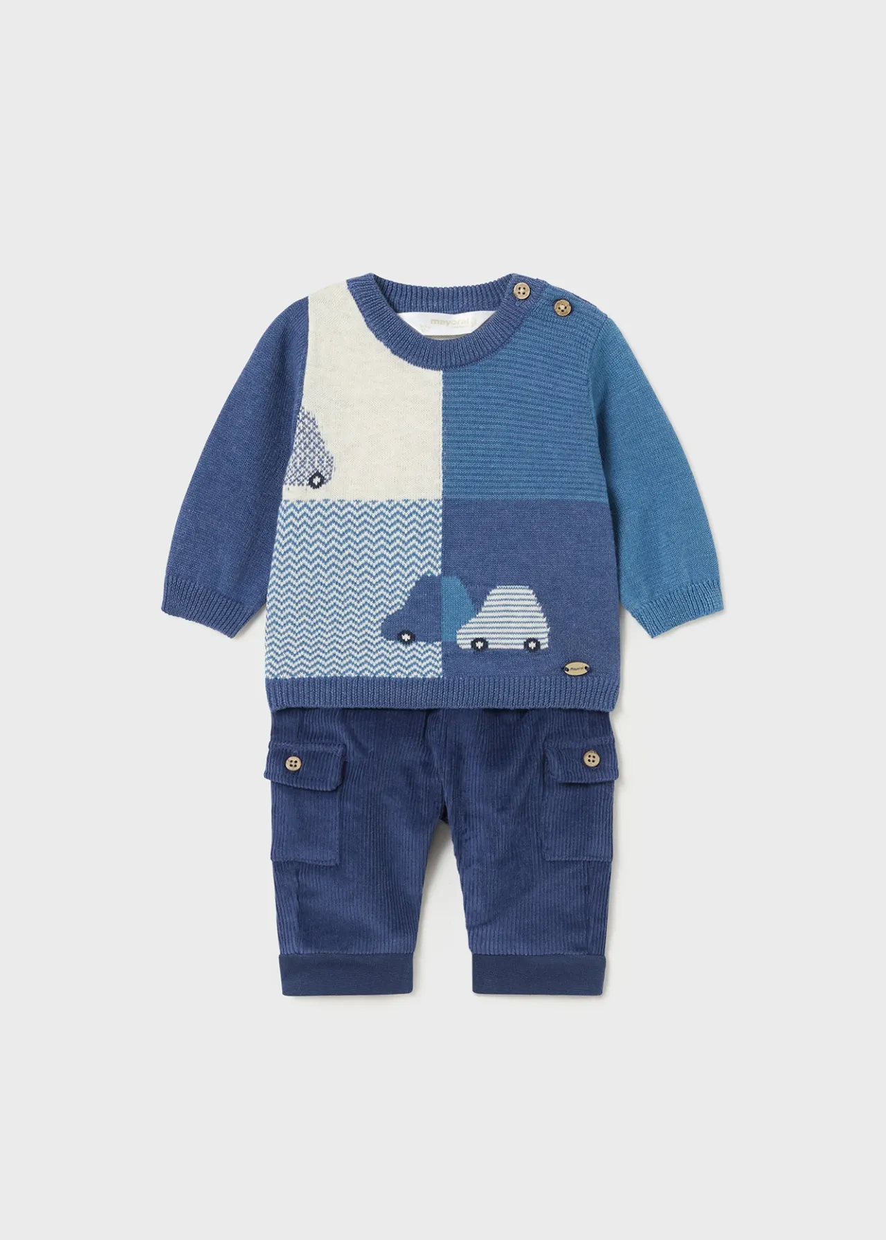 BOY Mayoral Newborn Pants and Sweater Set