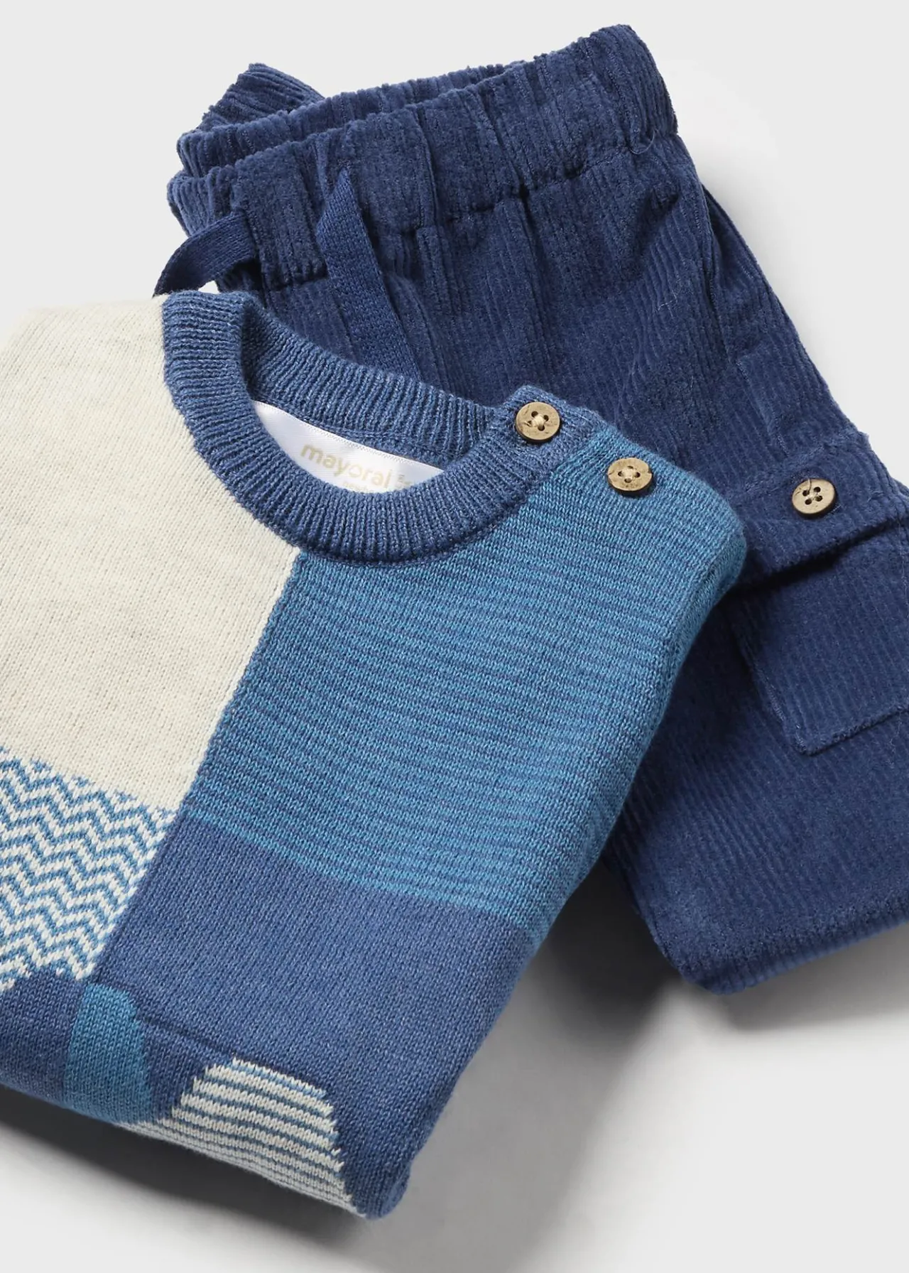 BOY Mayoral Newborn Pants and Sweater Set