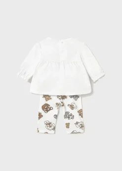 Mayoral Newborn 4-Piece Set with Long Sleeve T-Shirts