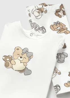 Mayoral Newborn 4-Piece Set with Long Sleeve T-Shirts