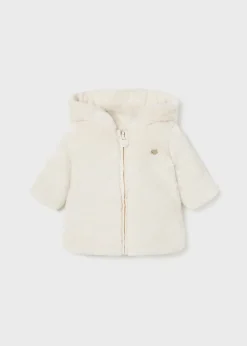 BOY Mayoral Newborn Reversible Faux Fur Coat