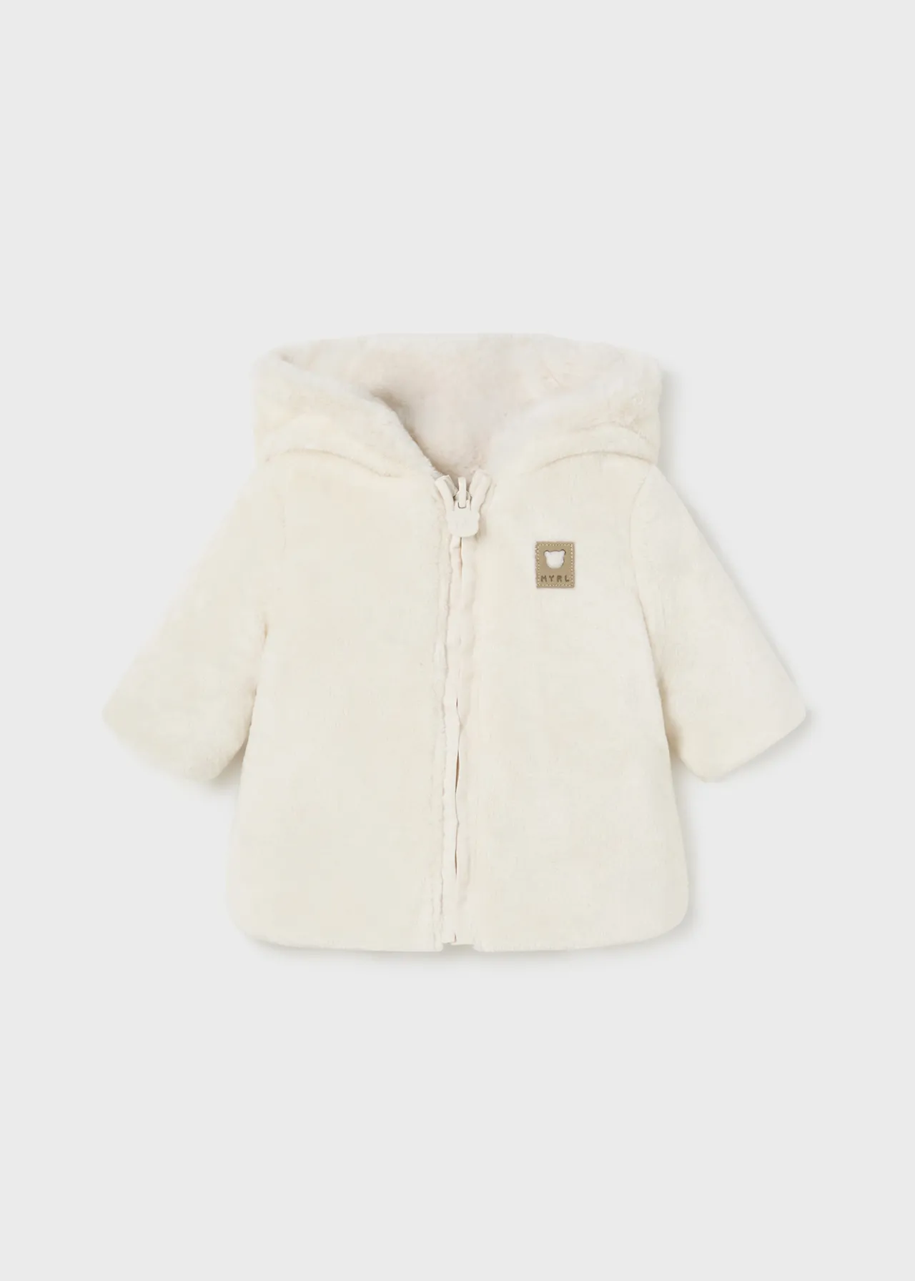 BOY Mayoral Newborn Reversible Faux Fur Coat