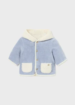 BOY Mayoral Newborn Reversible Faux Sheepskin Coat