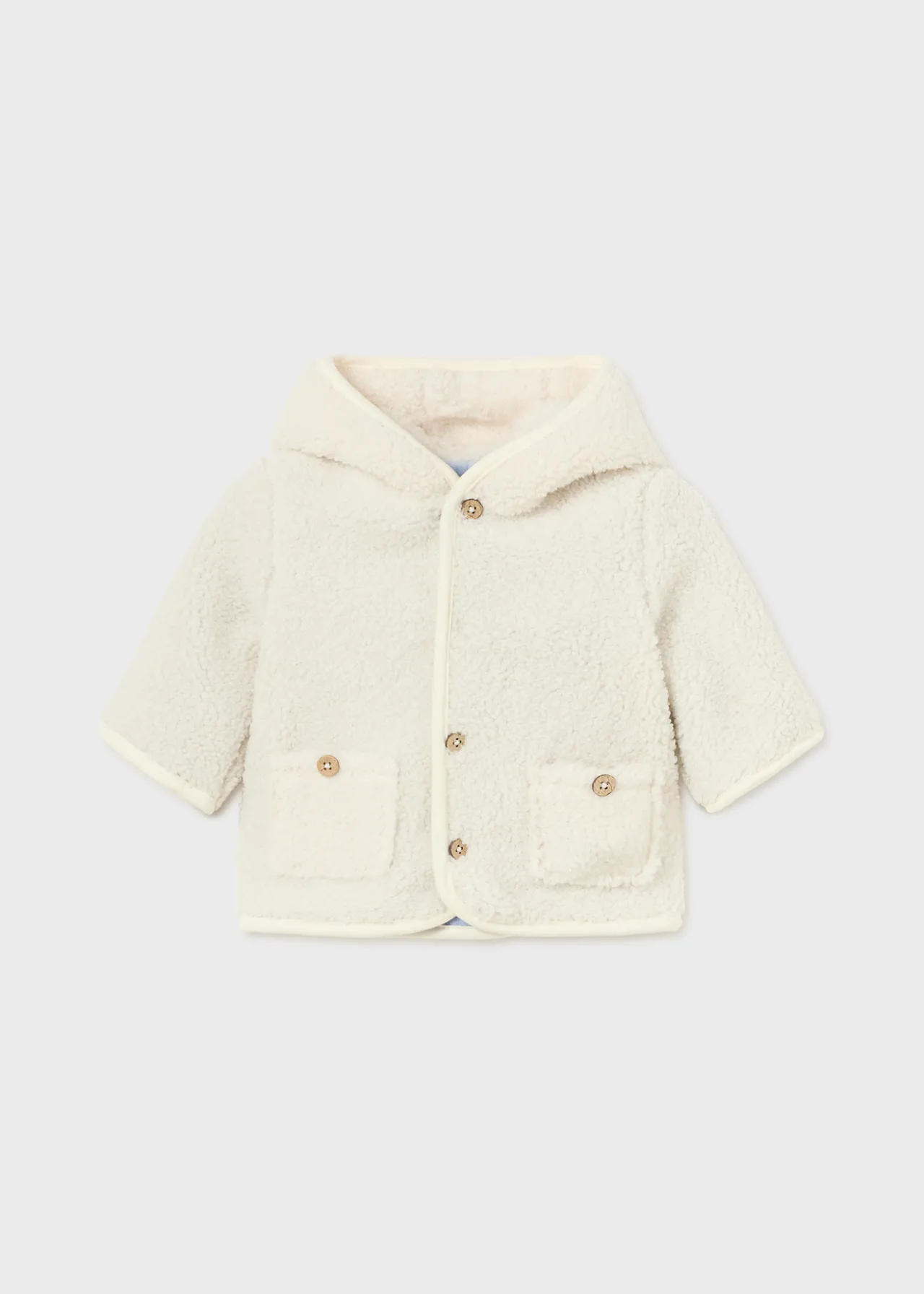 BOY Mayoral Newborn Reversible Faux Sheepskin Coat