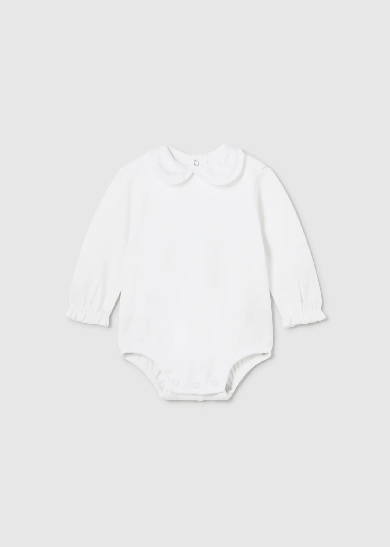 Mayoral Newborn Ruffle Collar Bodysuit