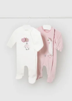 Mayoral Newborn Set of 2 Animal One-Piece