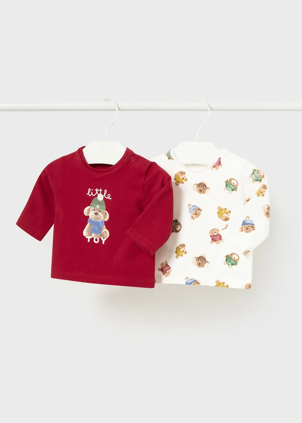 BOY Mayoral Newborn Set of 2 Print T-Shirts