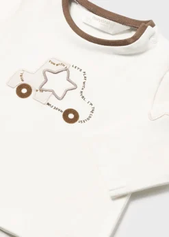 BOY Mayoral Newborn Set of 2 Print T-Shirts