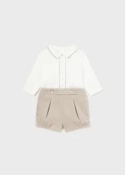 BOY Mayoral Newborn Shorts and Shirt Set
